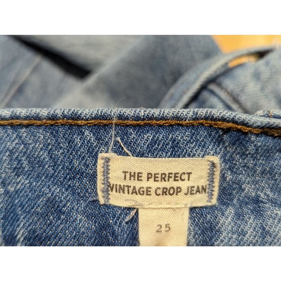 Madewell The Perfect Vintage Crop Jean high rise raw hem size 25‎ - Picture 8 of 9